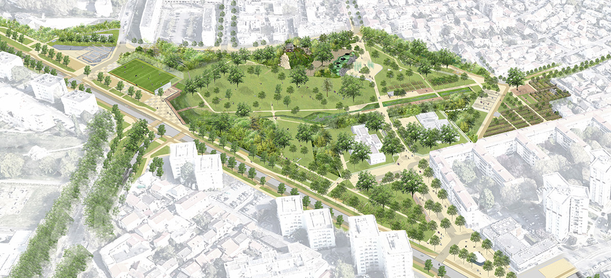 Plan du futur parc Marcel-Cachin